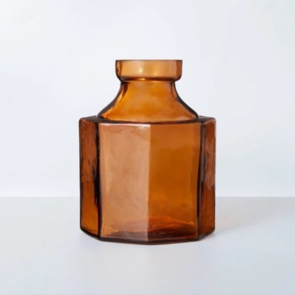 Hearth & Hand Magnolia Amber Fall Autumn Glass Bottle Vase - Small 🍁🍂 - Picture 1 of 5